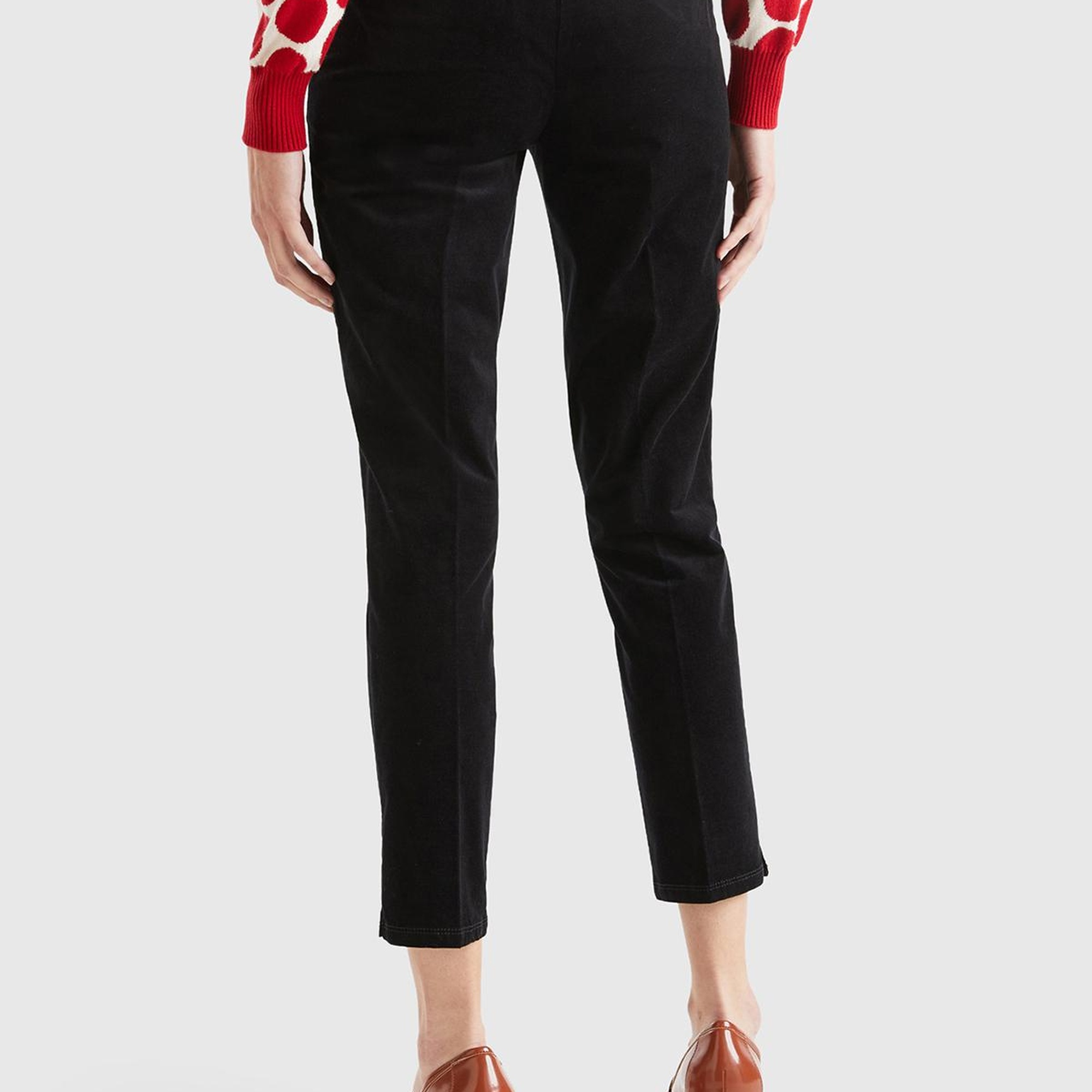 Kadın Siyah Kadife Chino Pantolon
