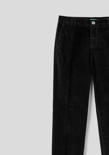  Kadın Siyah Kadife Chino Pantolon