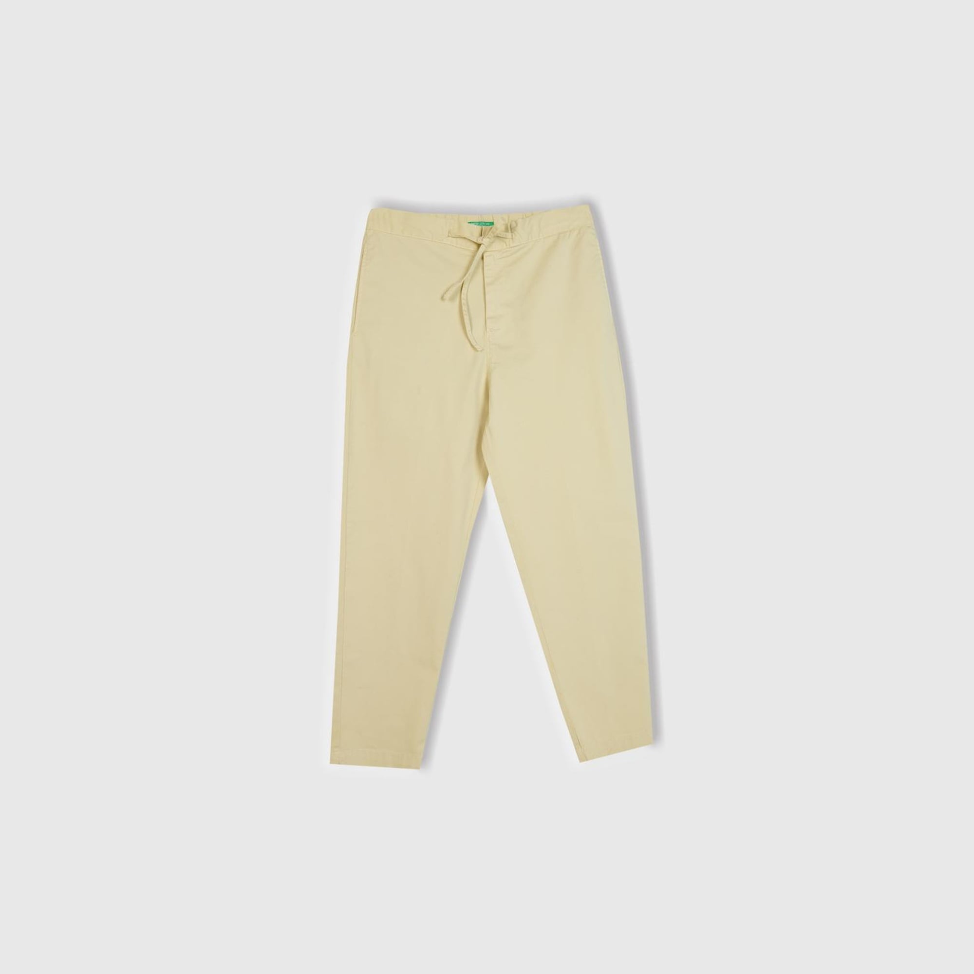 Erkek Bej Beli İpli Chino Pantolon