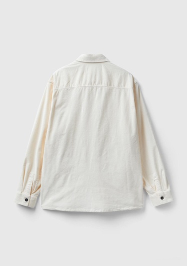  Erkek Beyaz Kadife Gömlek