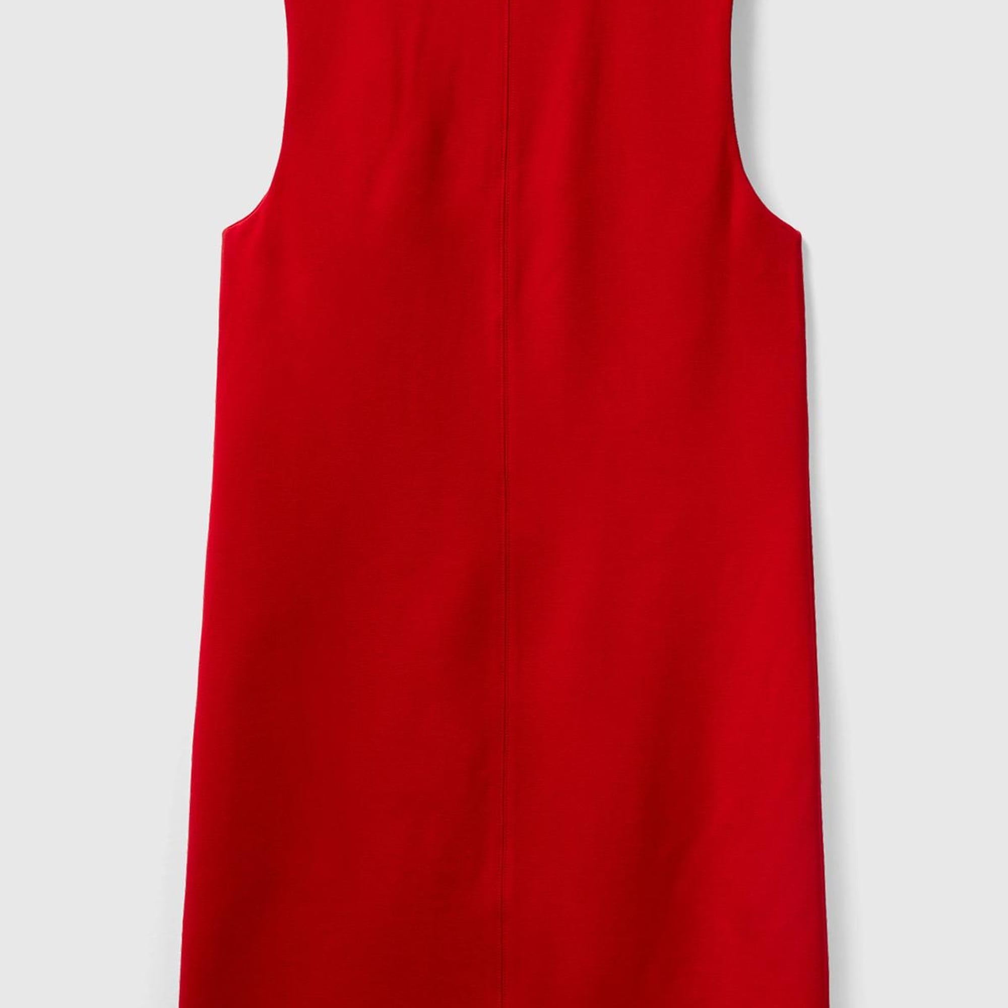 Kadın Kırmızı Önden Çapraz Bağlamalı Kolsuz Midi Boy Elbise