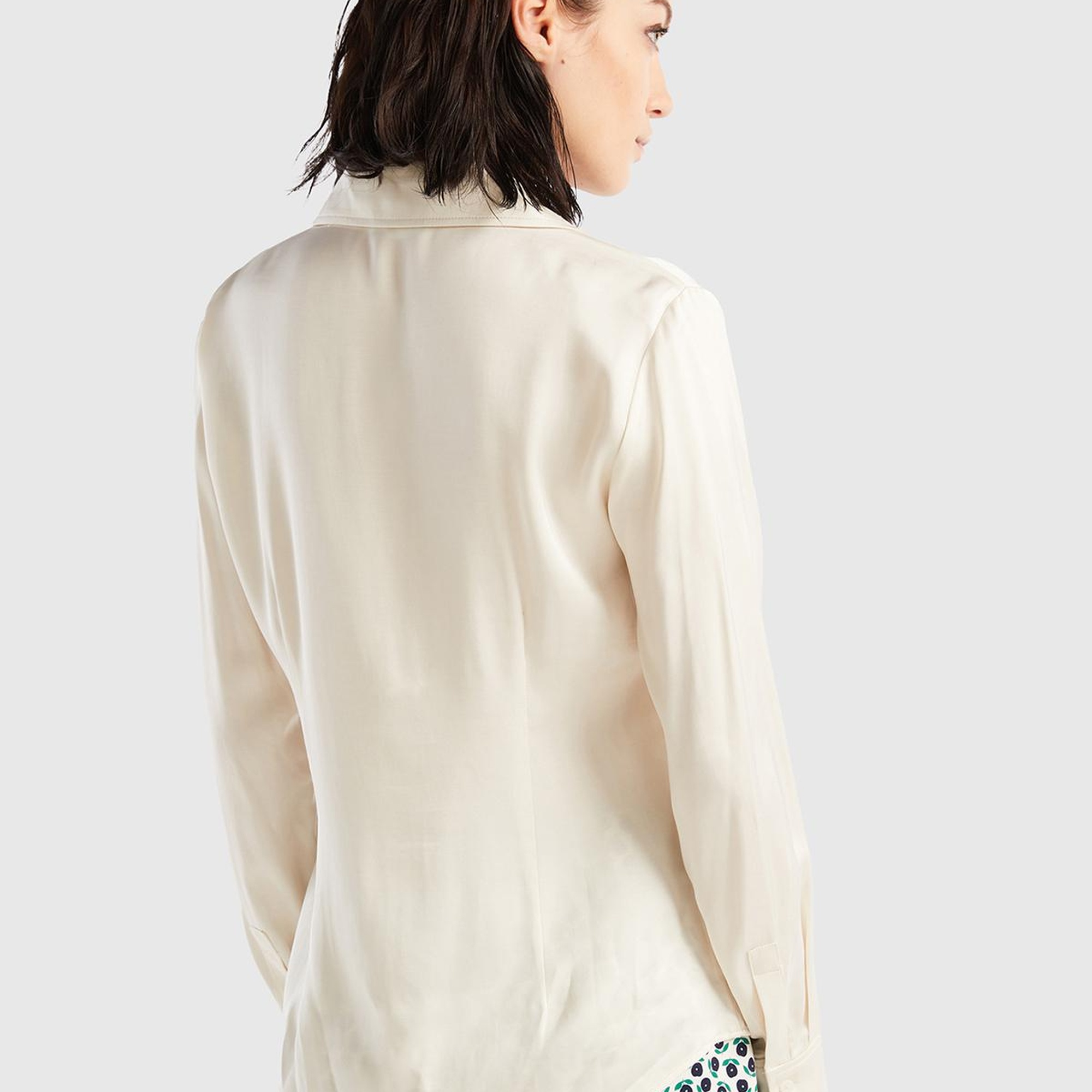 Kadın Krem Viskoz Gömlek