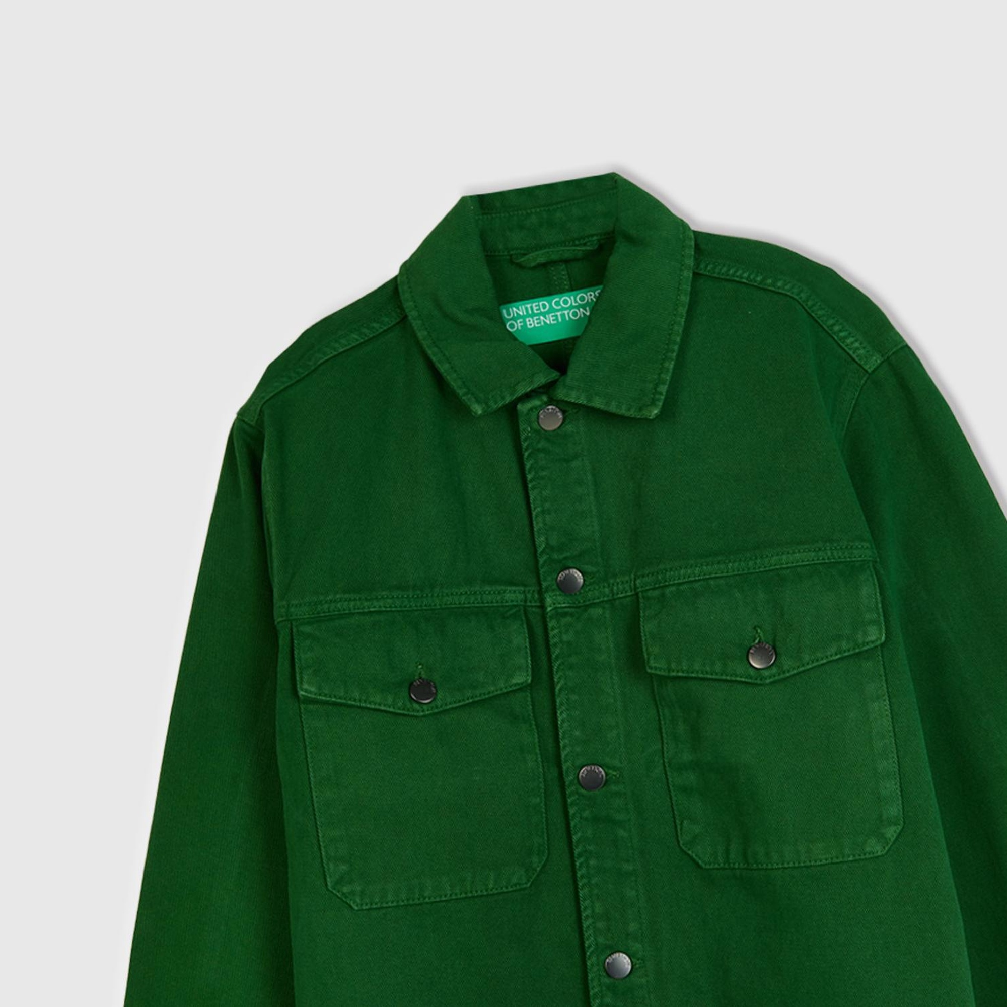 Erkek Yeşil Denim Gömlek