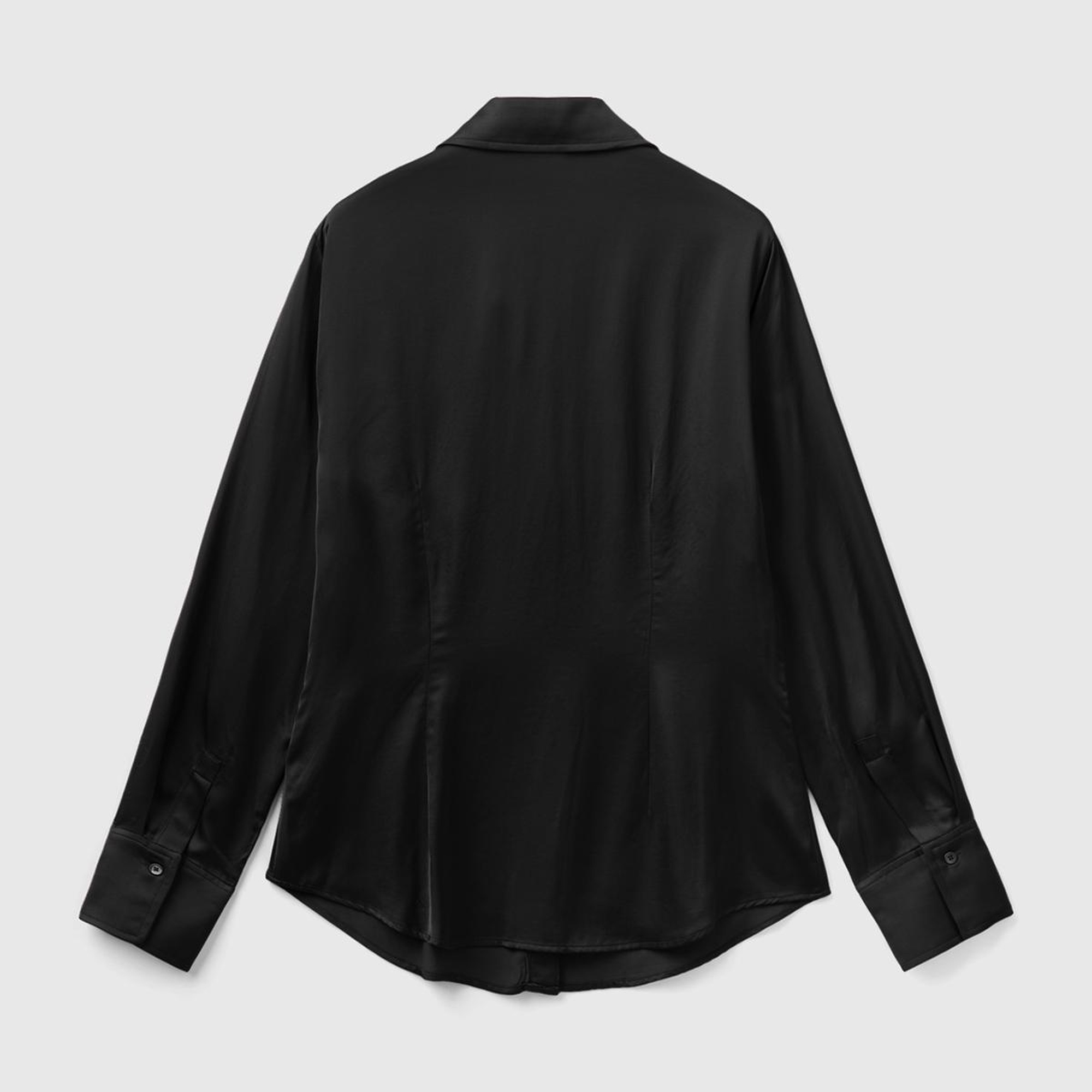 Kadın Siyah Viskoz Gömlek