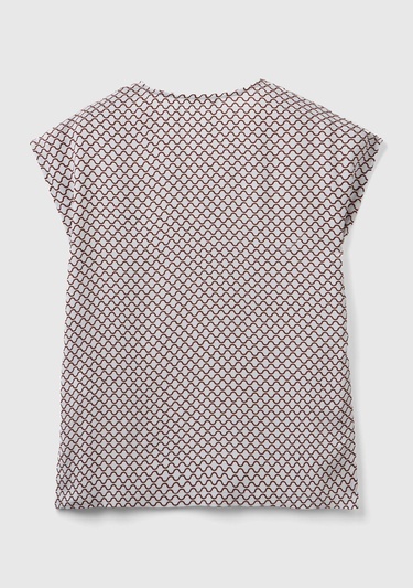  Kadın Buz Mavisi V Yaka Baklava Desenli Kolsuz Viskoz Bluz