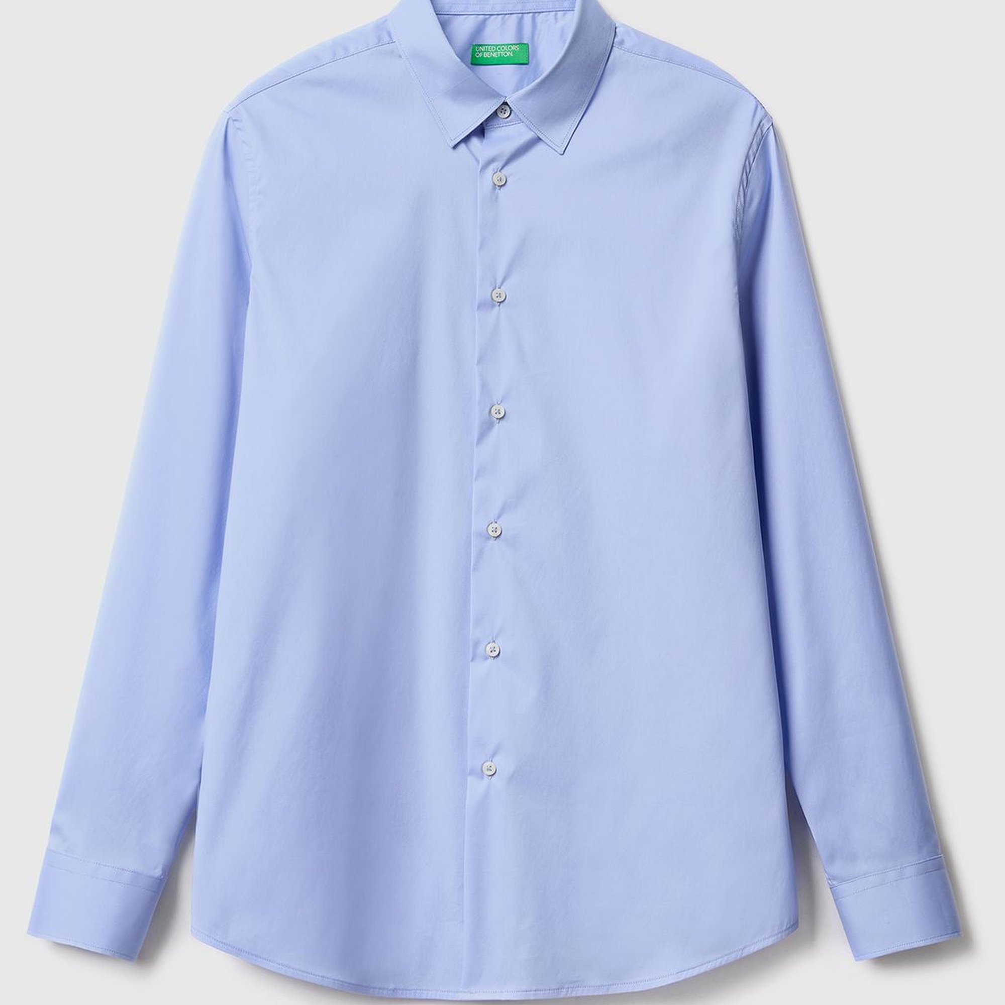 Erkek Mavi Esnek Gömlek