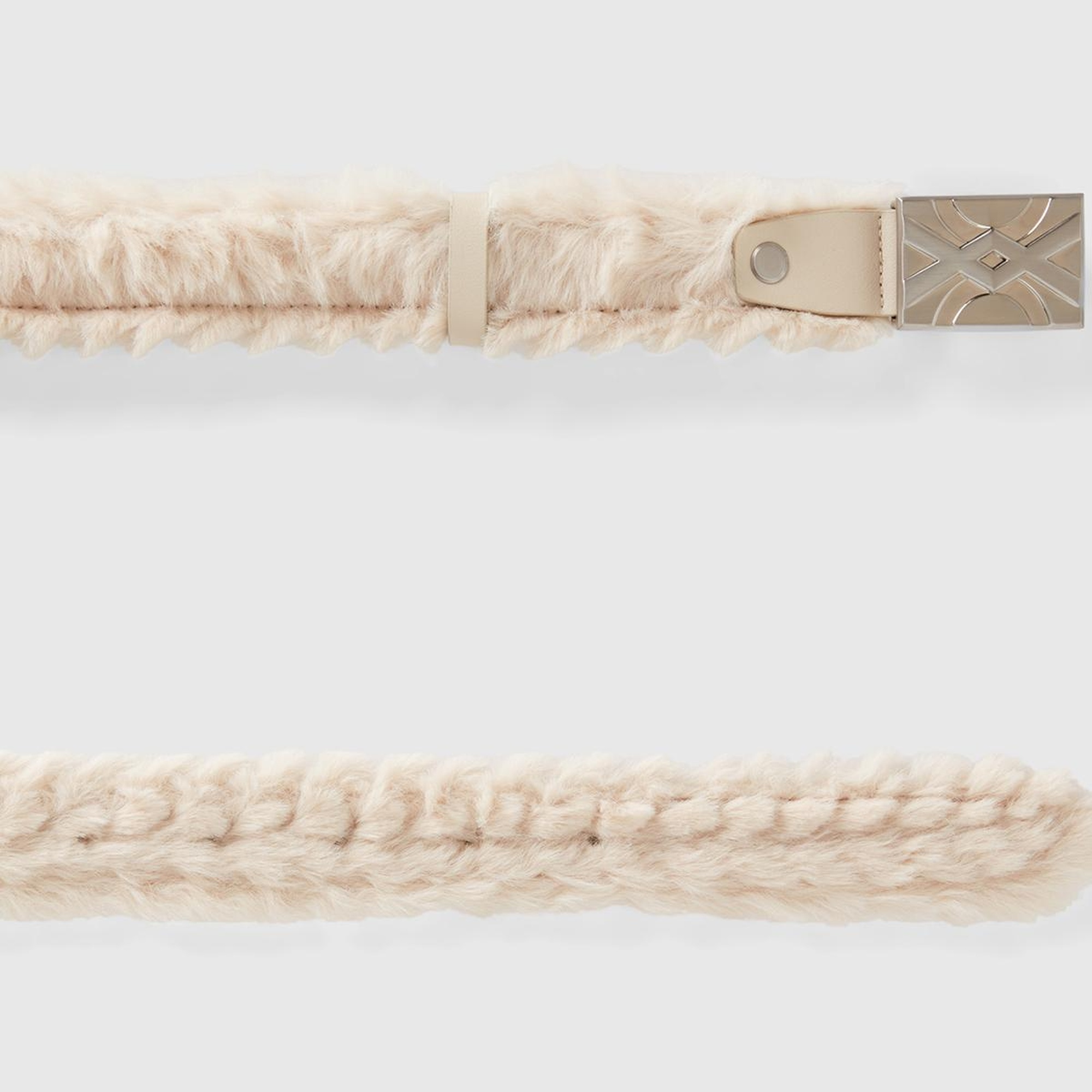 Kadın Beyaz Peluş Kemer