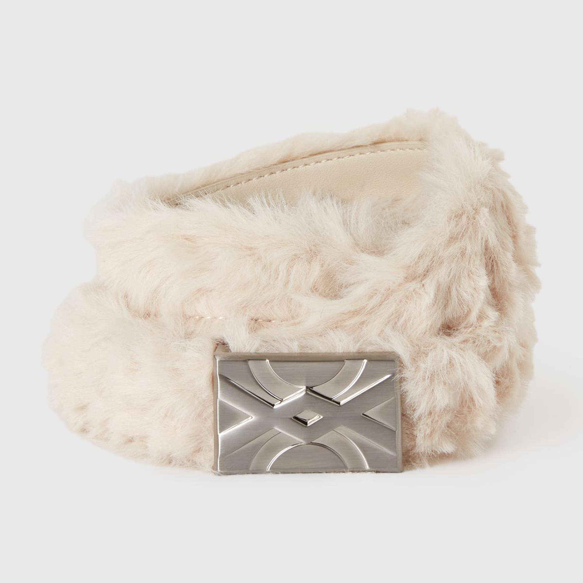 Kadın Beyaz Peluş Kemer