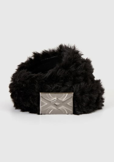  Kadın Siyah Peluş Kemer