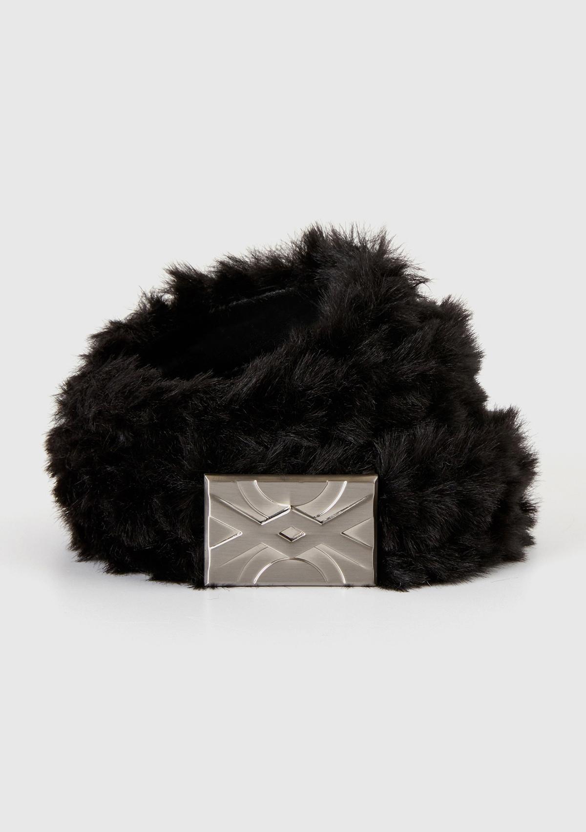  Kadın Siyah Peluş Kemer