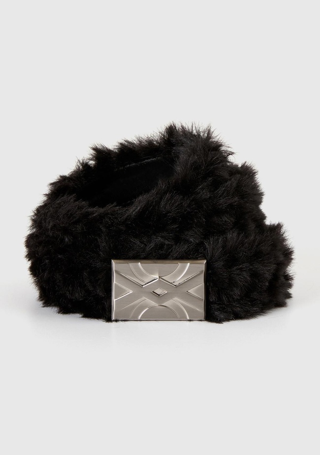  Kadın Siyah Peluş Kemer