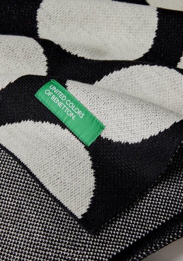  Unisex Siyah Dama Desenli Battaniye 140x190