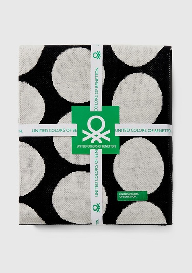  Unisex Siyah Dama Desenli Battaniye 140x190