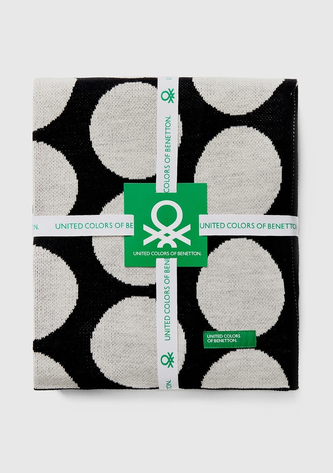  Unisex Siyah Dama Desenli Battaniye 140x190