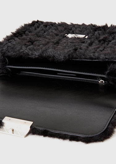  Kadın Siyah Peluş Büyük Çanta