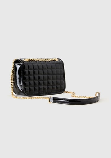  Kadın Siyah Suni Deri Logolu Küçük Çanta