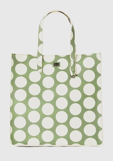  Kadın Yeşil Puantiyeli Çanta