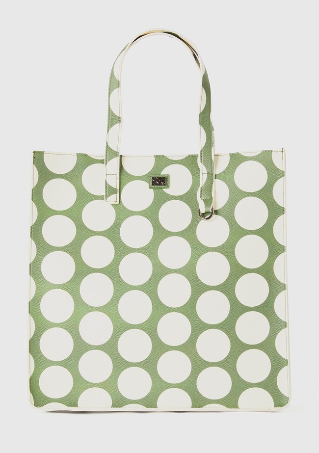 Kadın Yeşil Puantiyeli Çanta