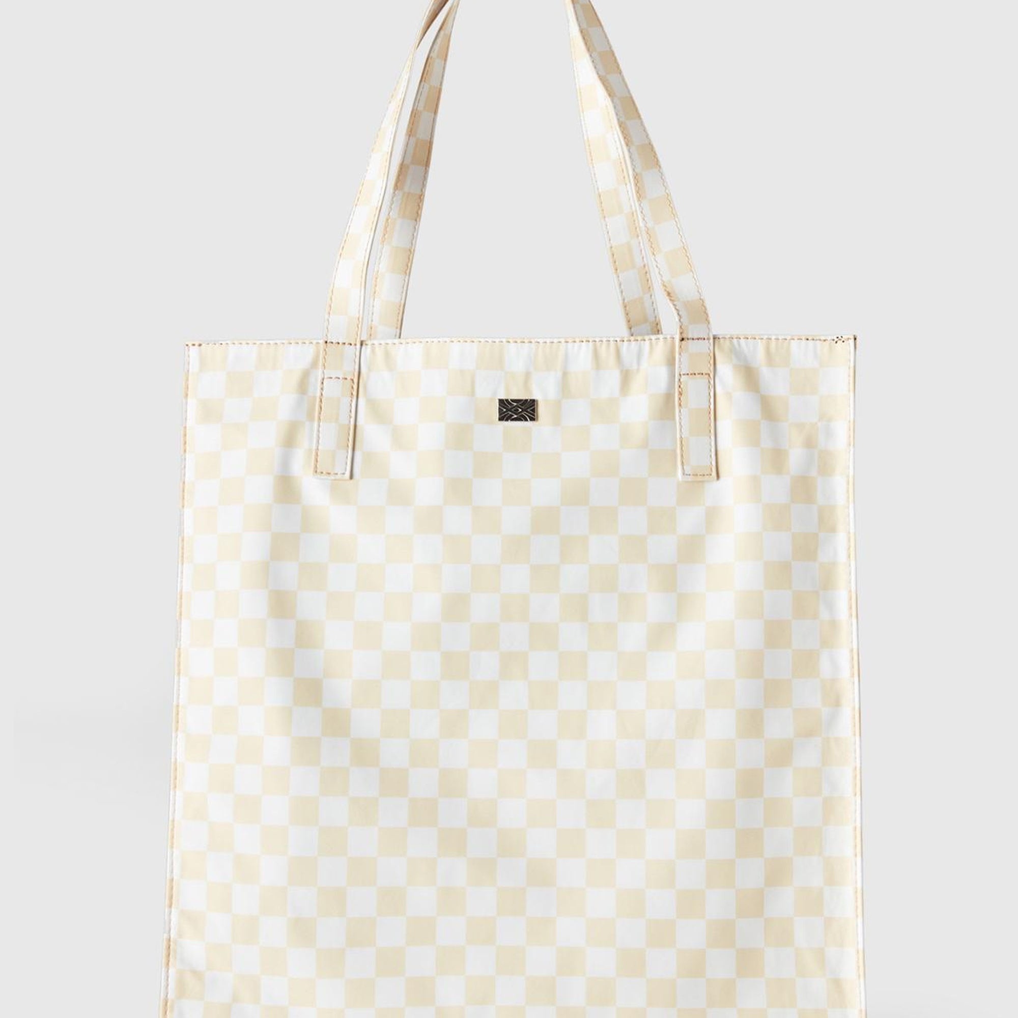 Kadın Sarı Desenli Recycle Alışveriş Çantası