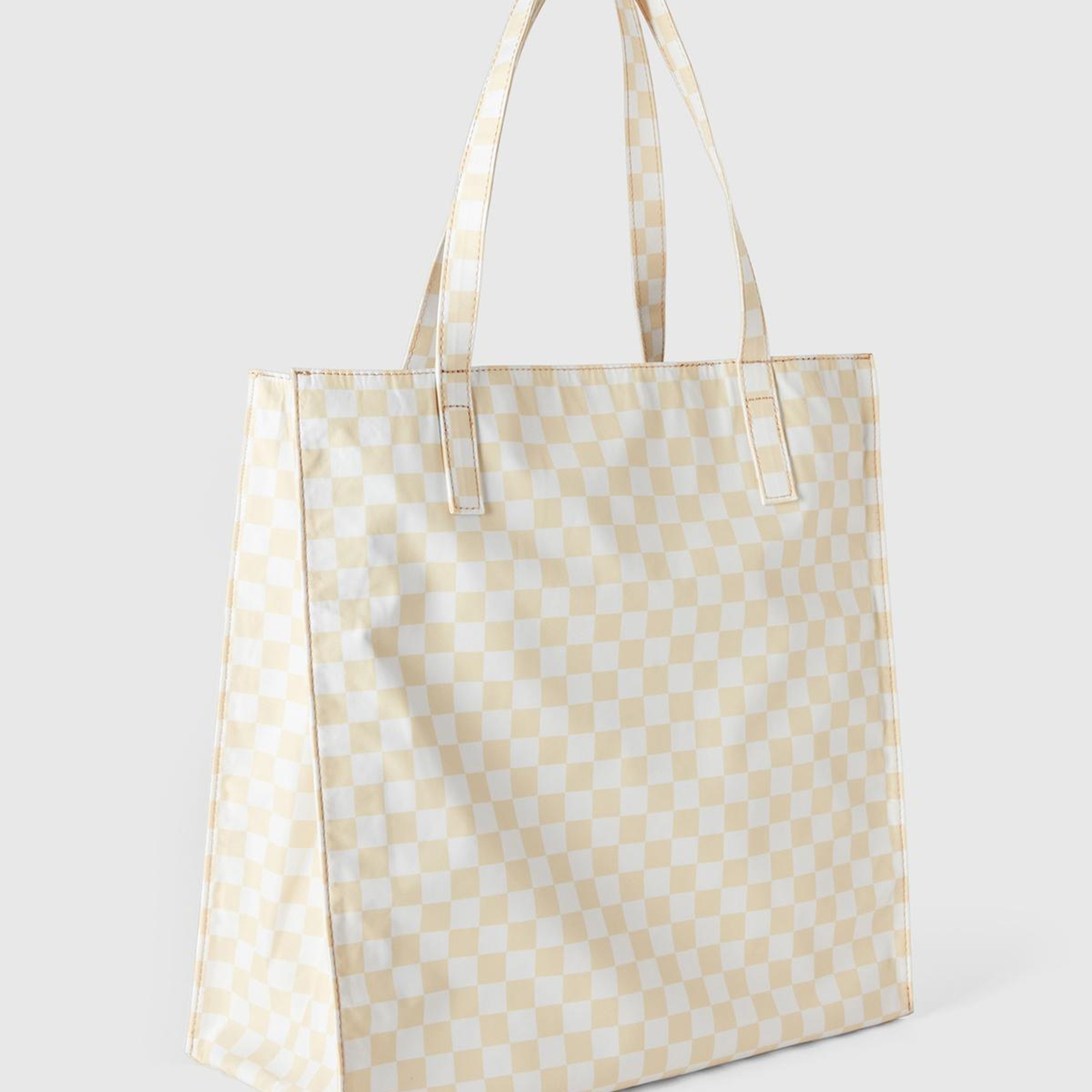 Kadın Sarı Desenli Recycle Alışveriş Çantası