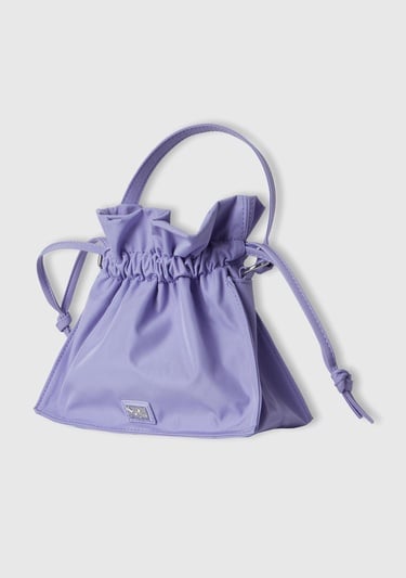  Kadın Lila Ağzı Büzgülü Çanta