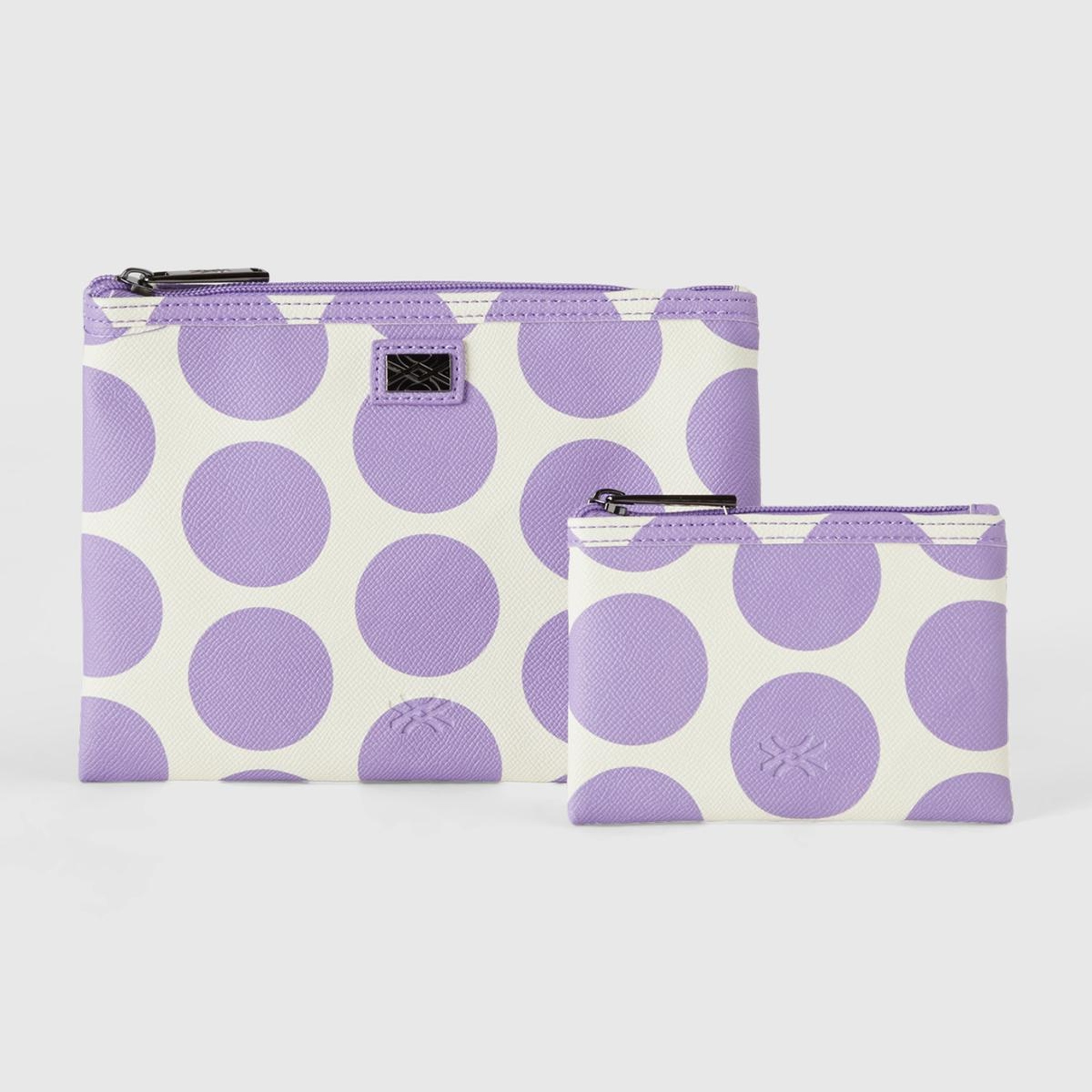 Kadın Lila Desenli 2'Lİ Suni Deri El Çantası