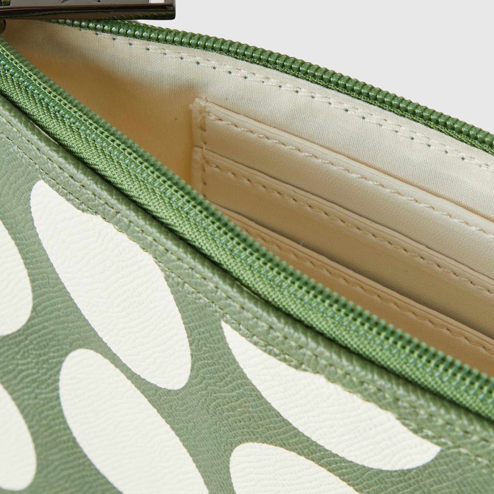 Kadın Yeşil Desenli 2'Lİ Suni Deri El Çantası