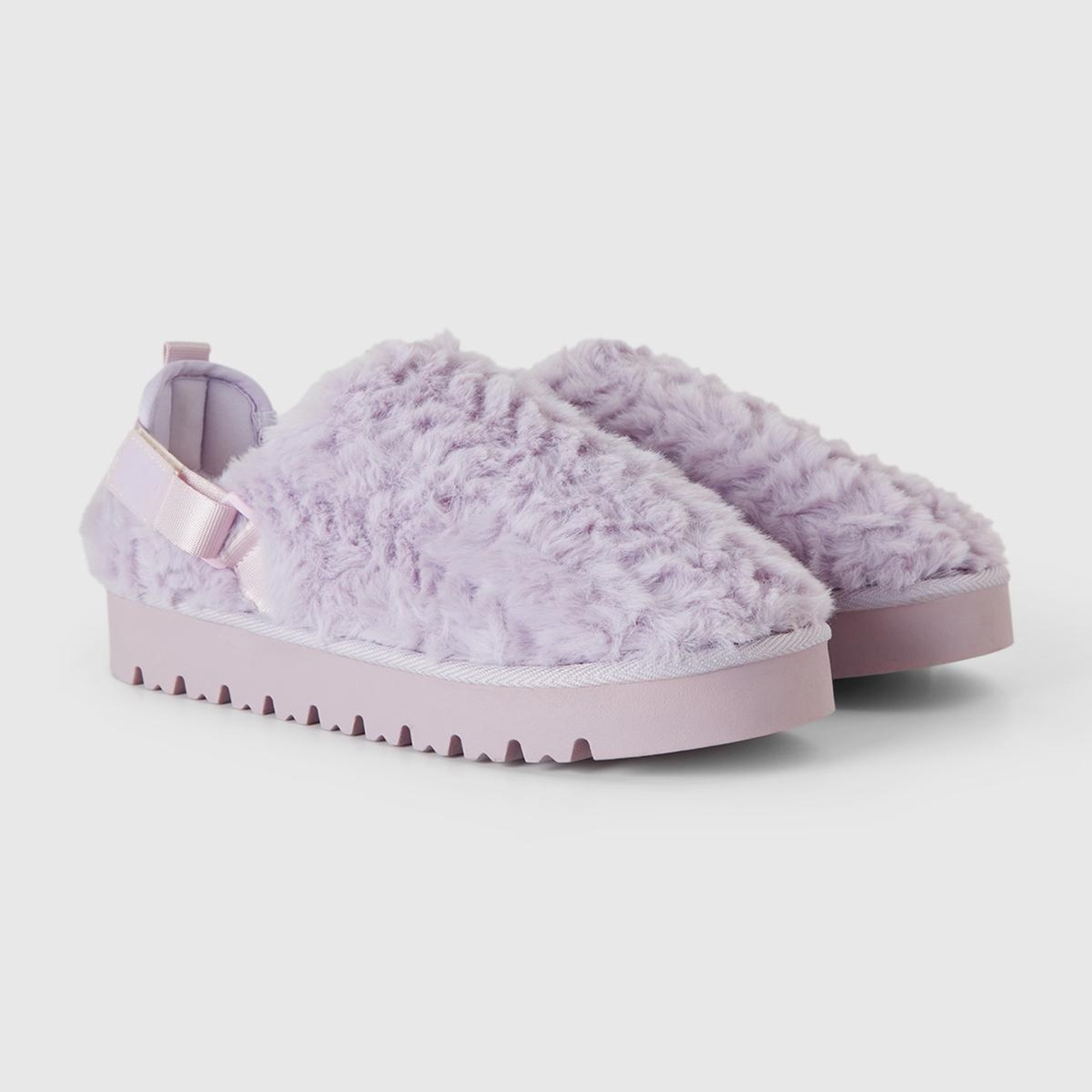 Kadın Lila Kürklü Ayakkabı