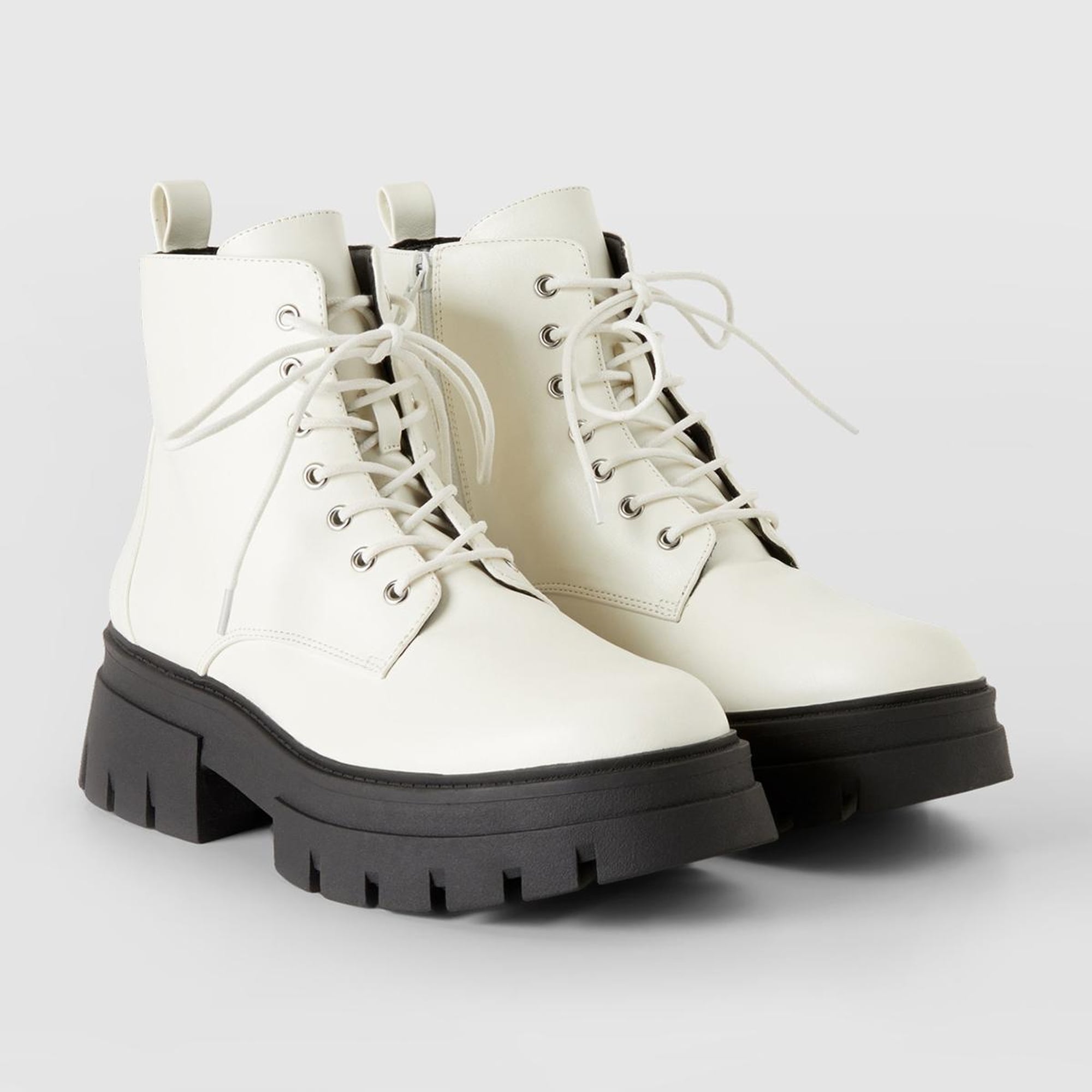 Kadın Beyaz Suni Deri Bot