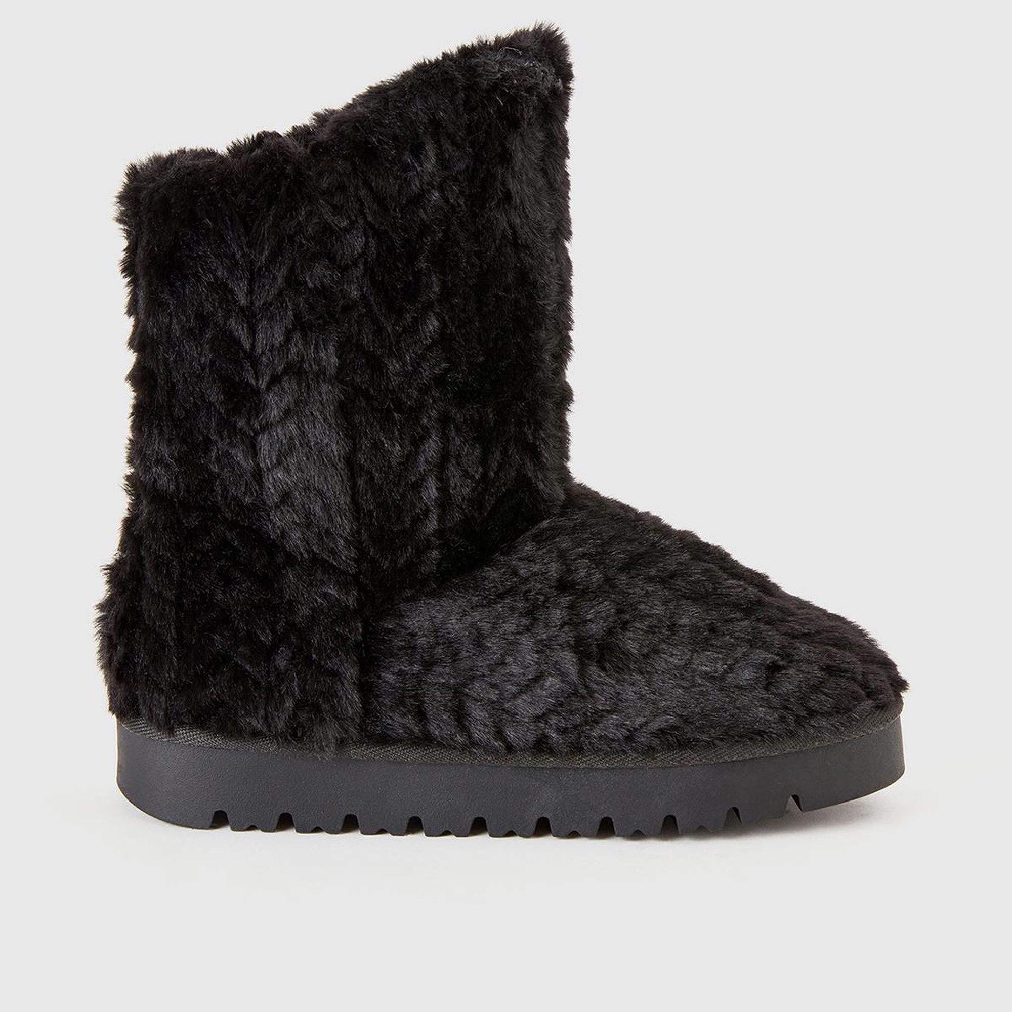 Kadın Siyah Kürklü Bot