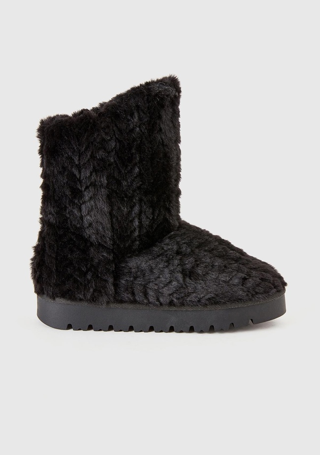  Kadın Siyah Kürklü Bot