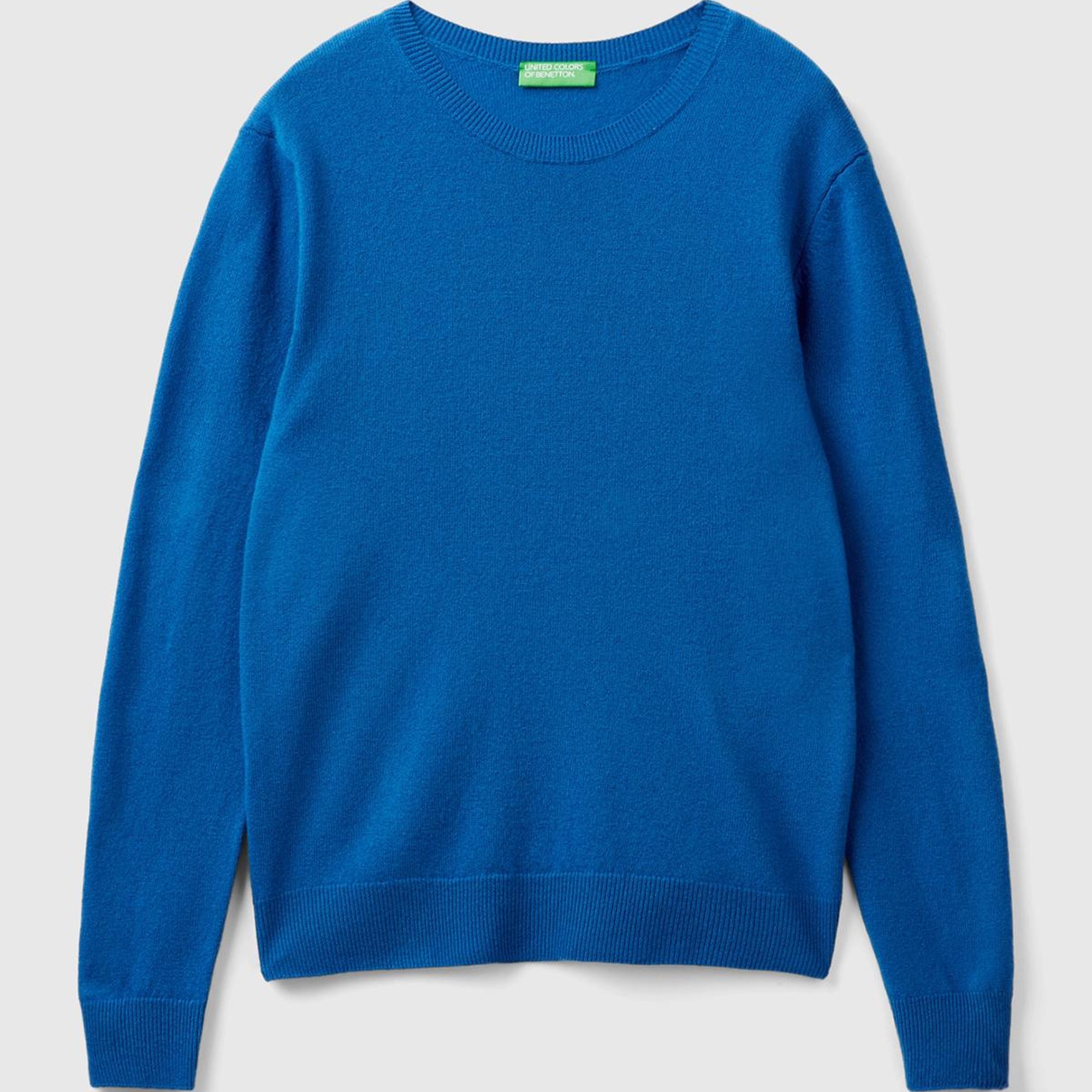 Kadın Gece Mavisi Bisiklet Yaka %100 Merino Kazak