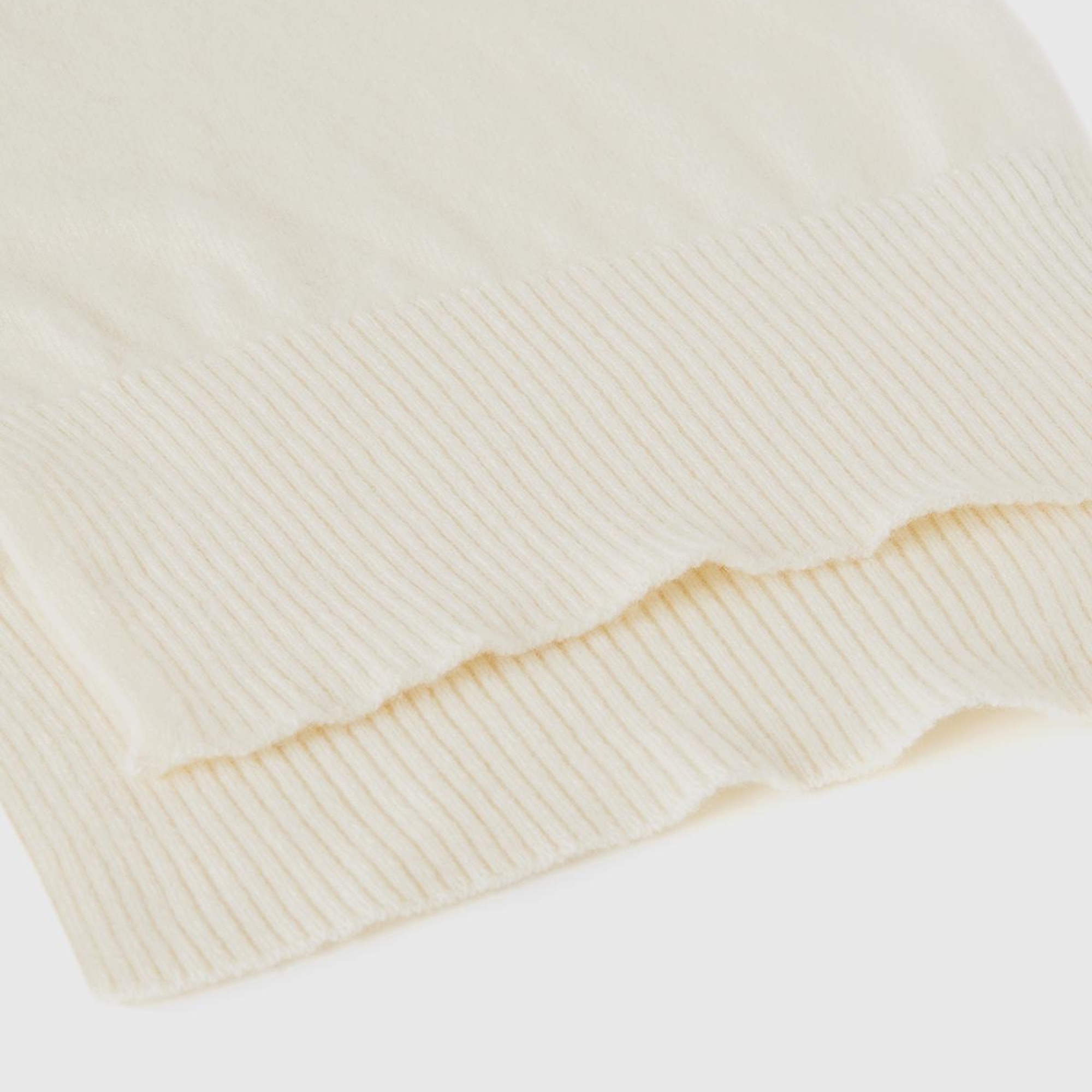 Kadın Krem %100 Merino Atkı