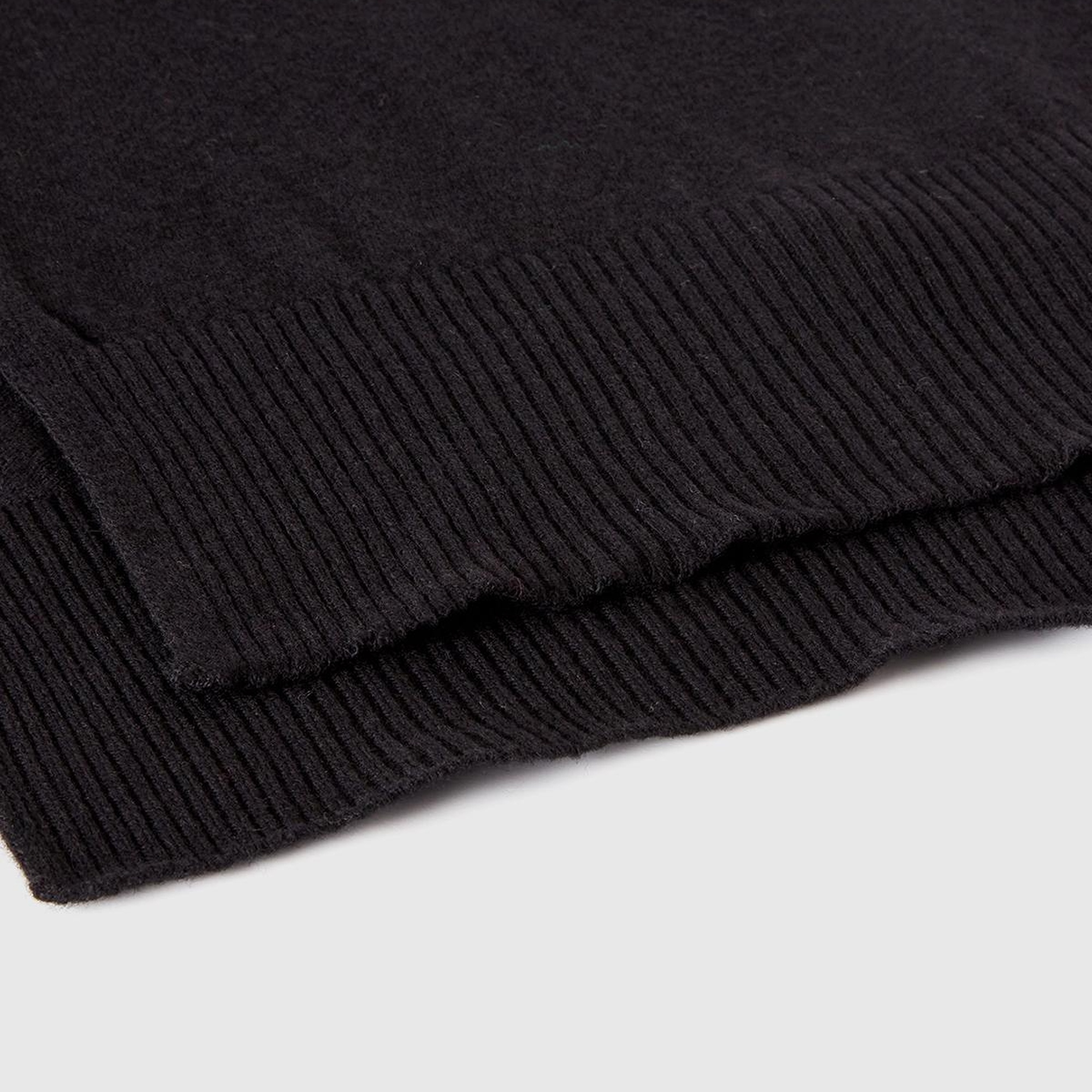 Kadın Siyah %100 Merino Atkı