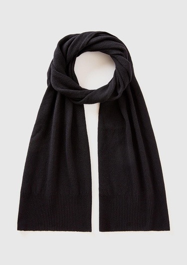  Kadın Siyah %100 Merino Atkı