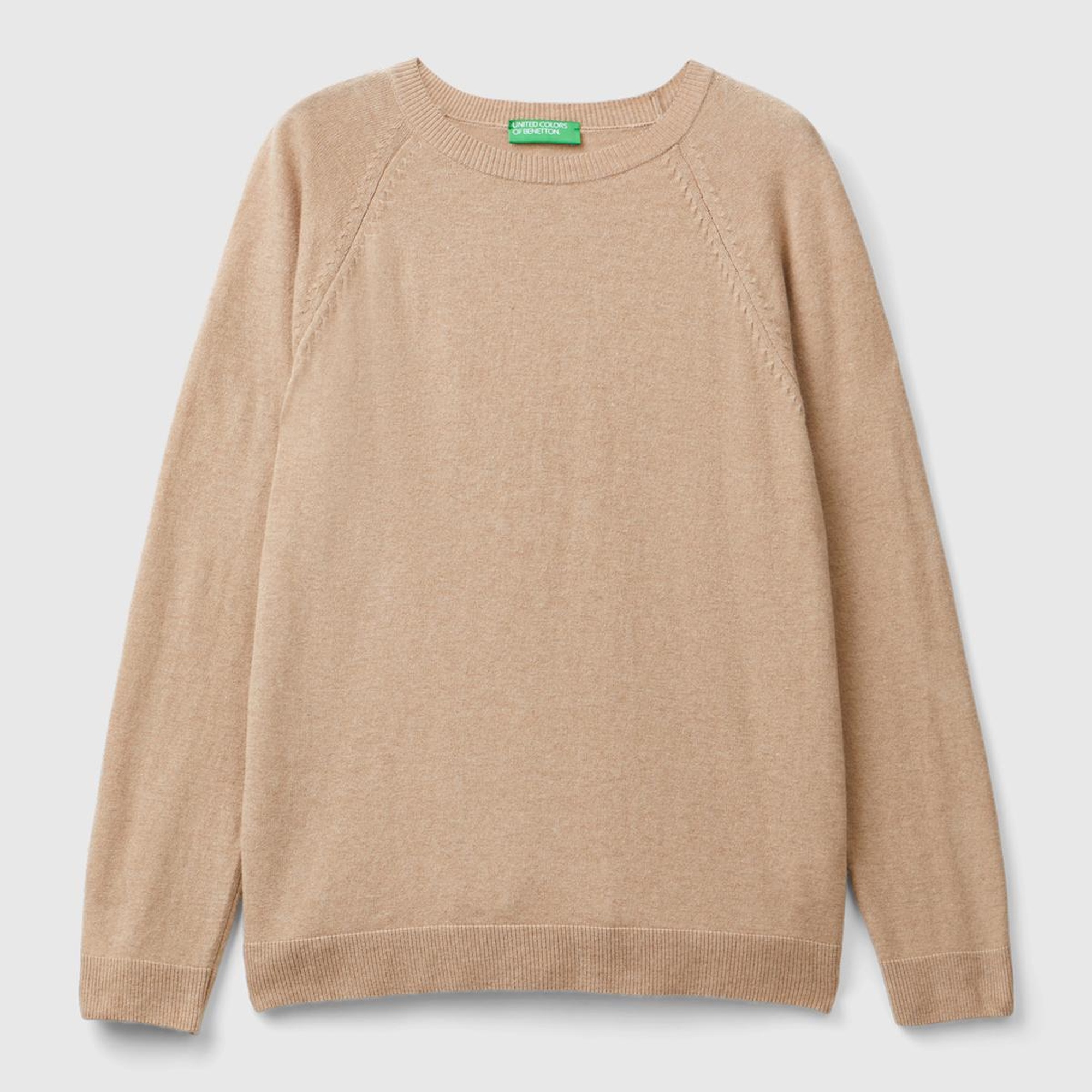 Kadın Sütlü Kahve Kaşmir Karışımlı Kazak