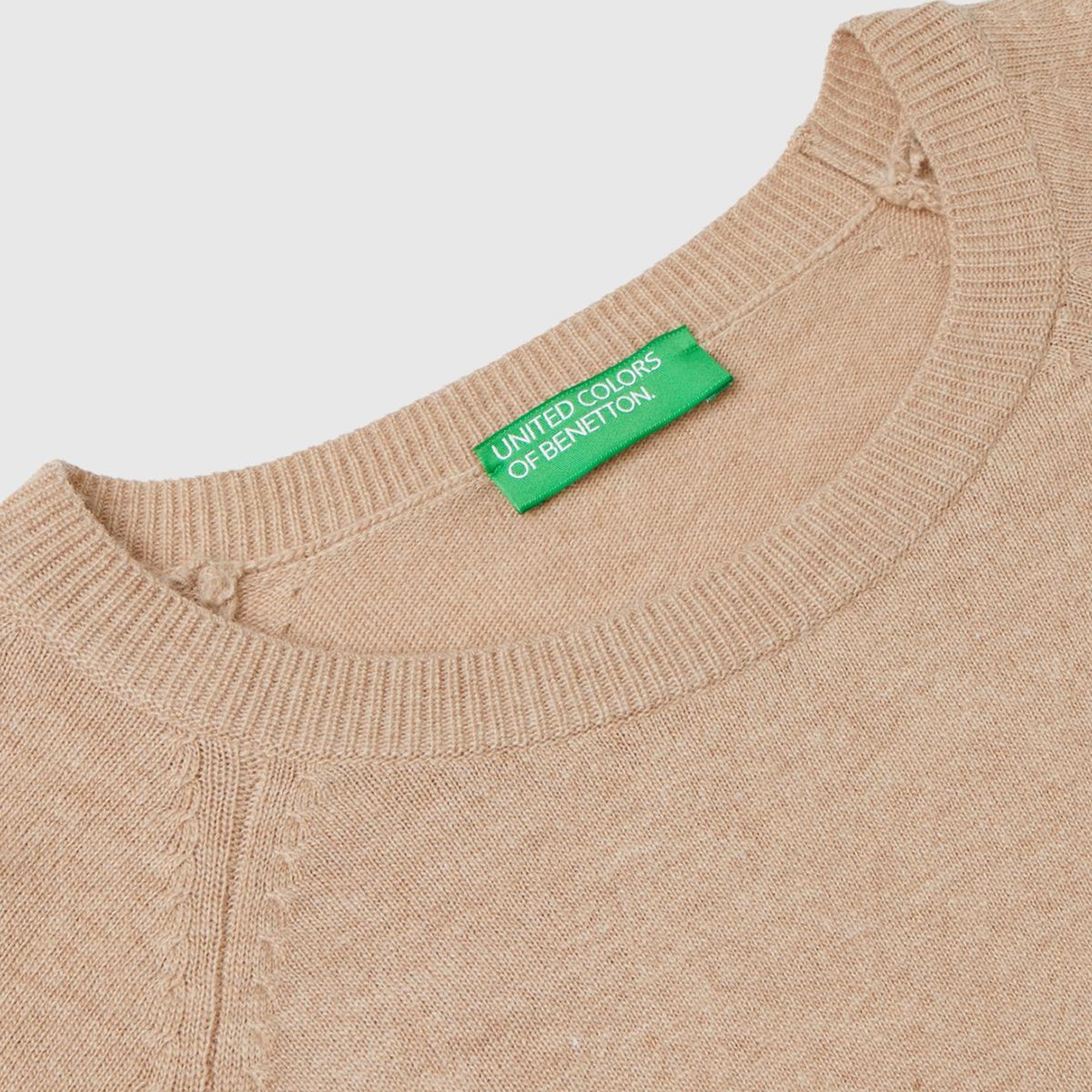 Kadın Sütlü Kahve Kaşmir Karışımlı Kazak