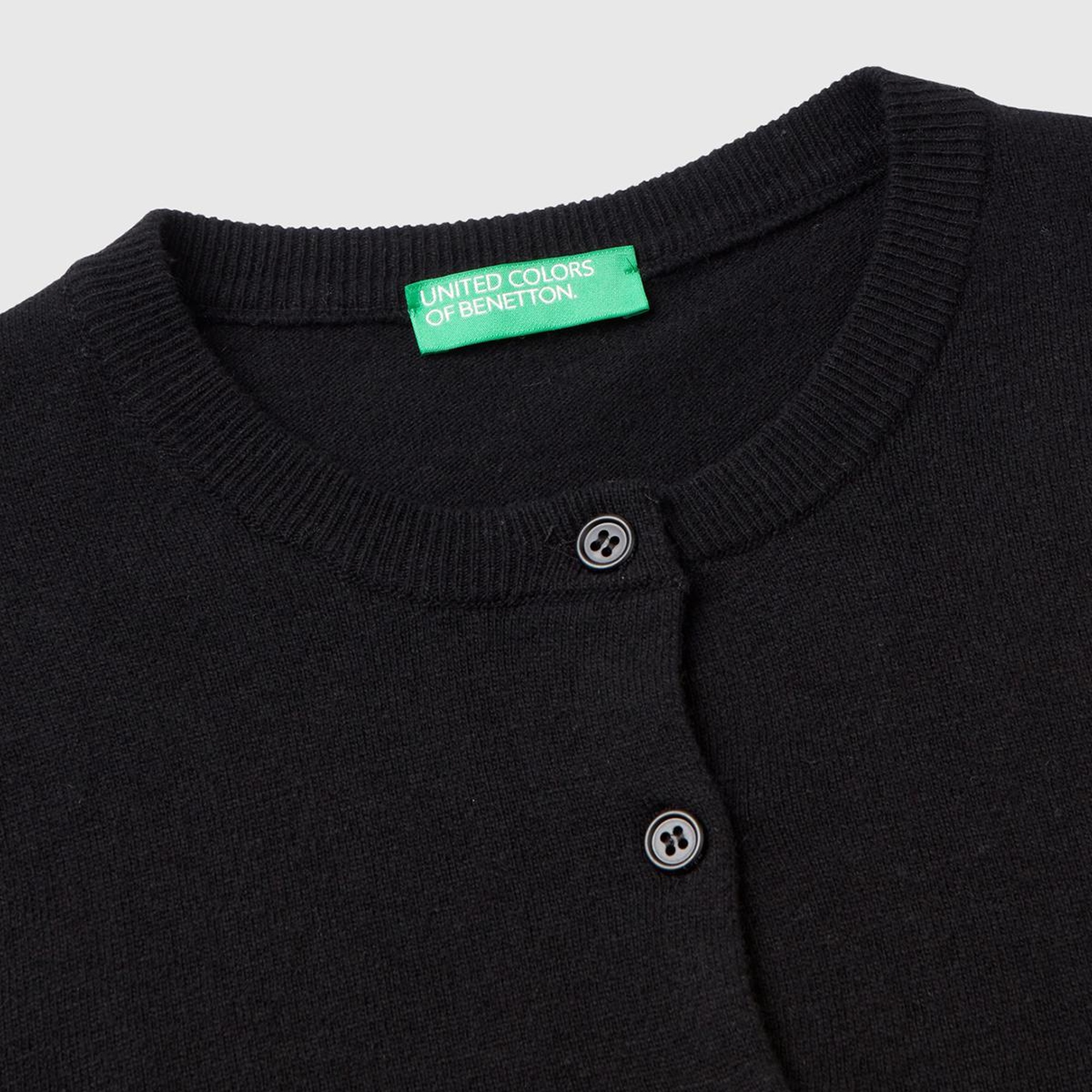 Kadın Siyah Kaşmir Karışımlı  Hırka