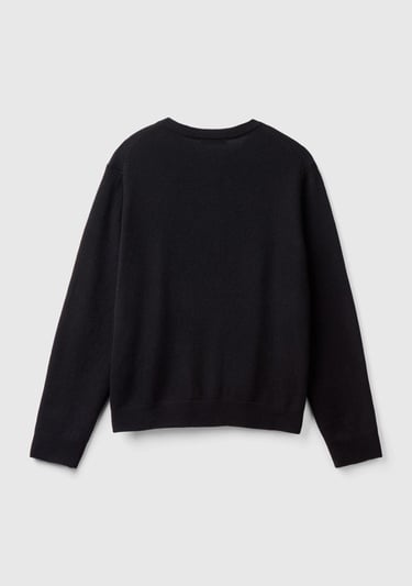  Kadın Siyah Kaşmir Karışımlı  Hırka