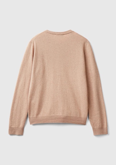  Kadın Bej Kaşmir Karışımlı  Hırka