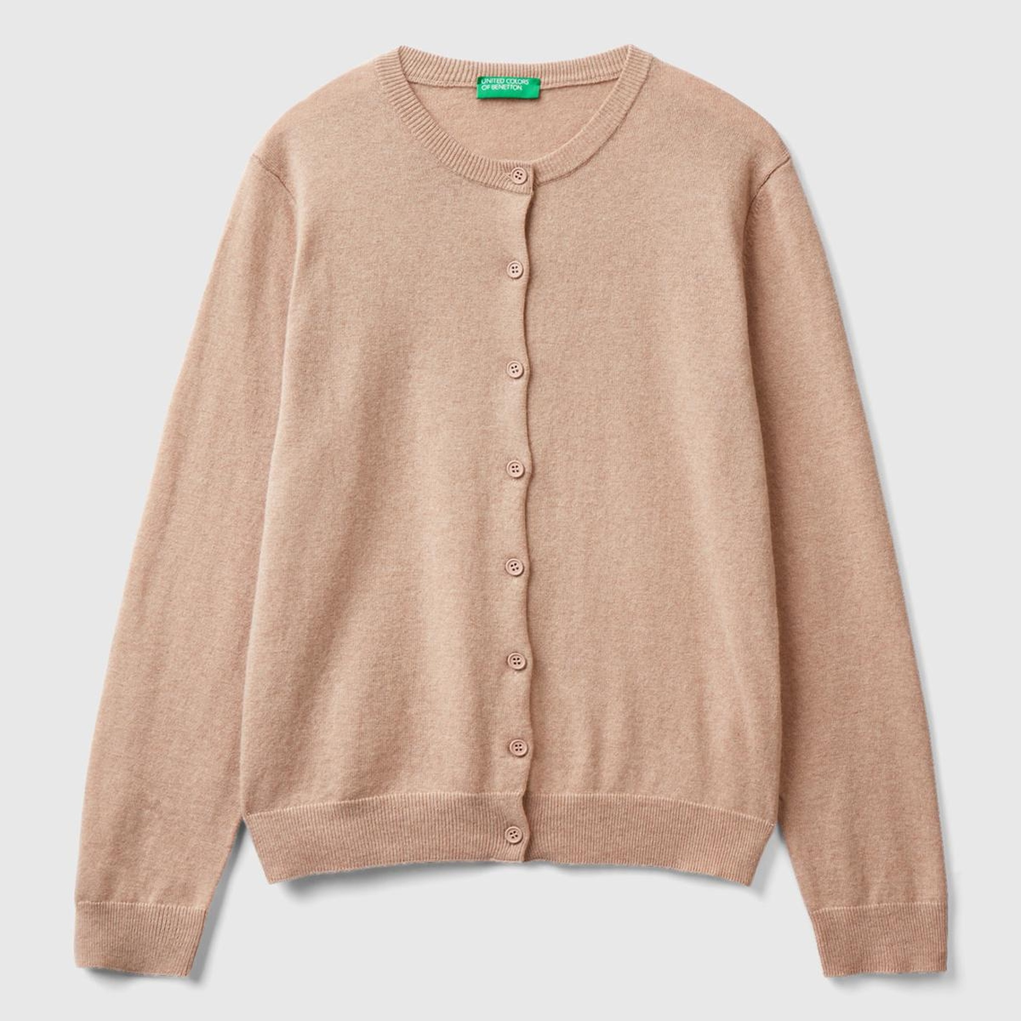 Kadın Bej Kaşmir Karışımlı  Hırka