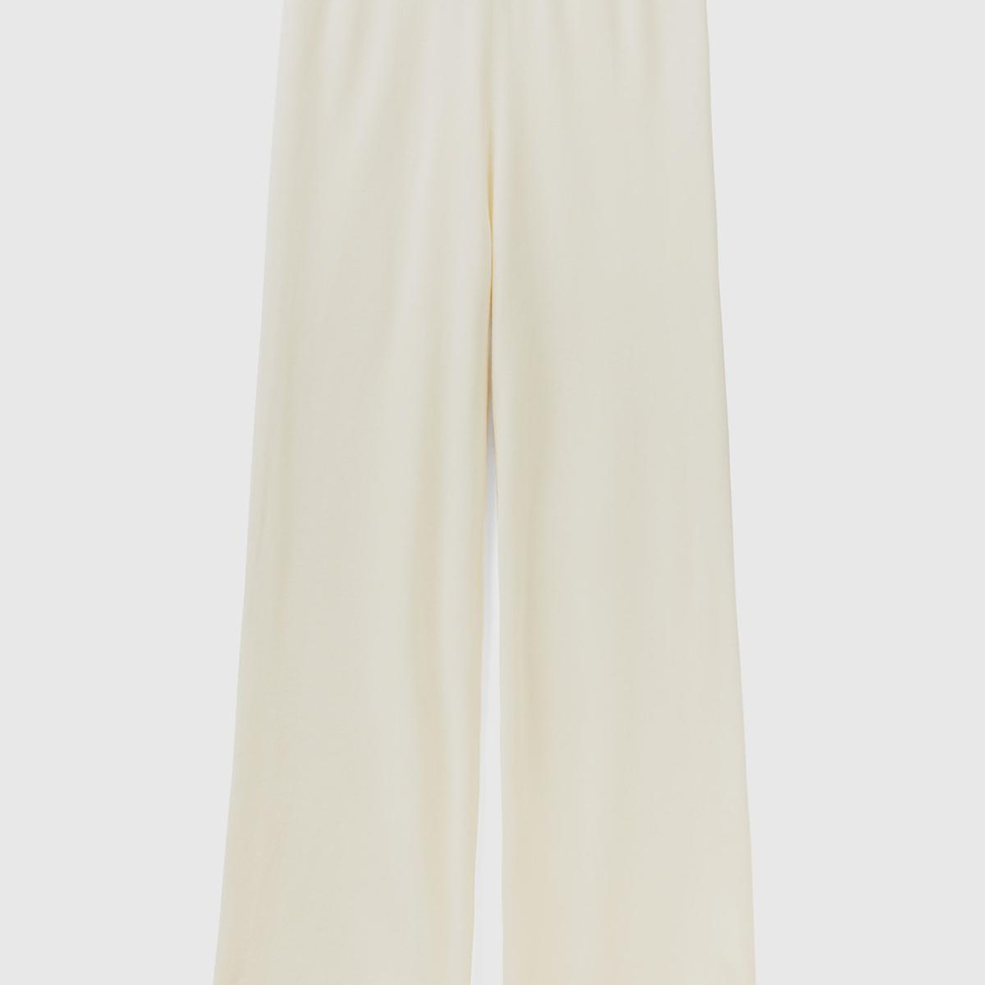 Kadın Krem Kaşmir Karışımlı  Triko Eşofman Altı