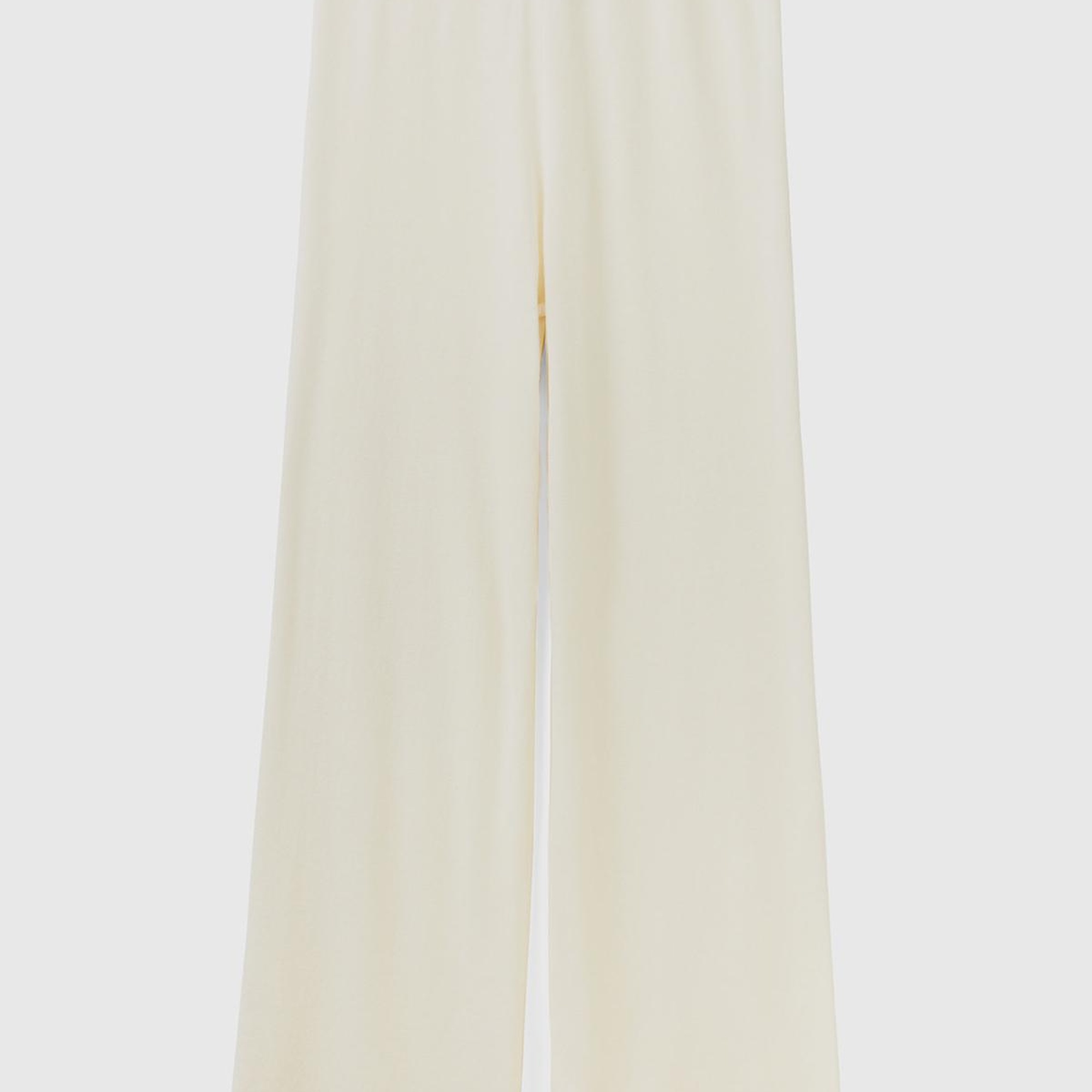 Kadın Krem Kaşmir Karışımlı  Triko Eşofman Altı