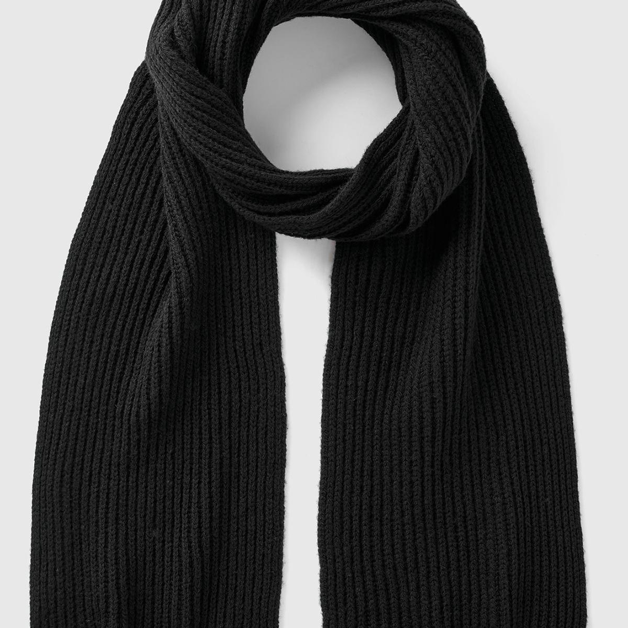 Erkek Siyah Yün Atkı