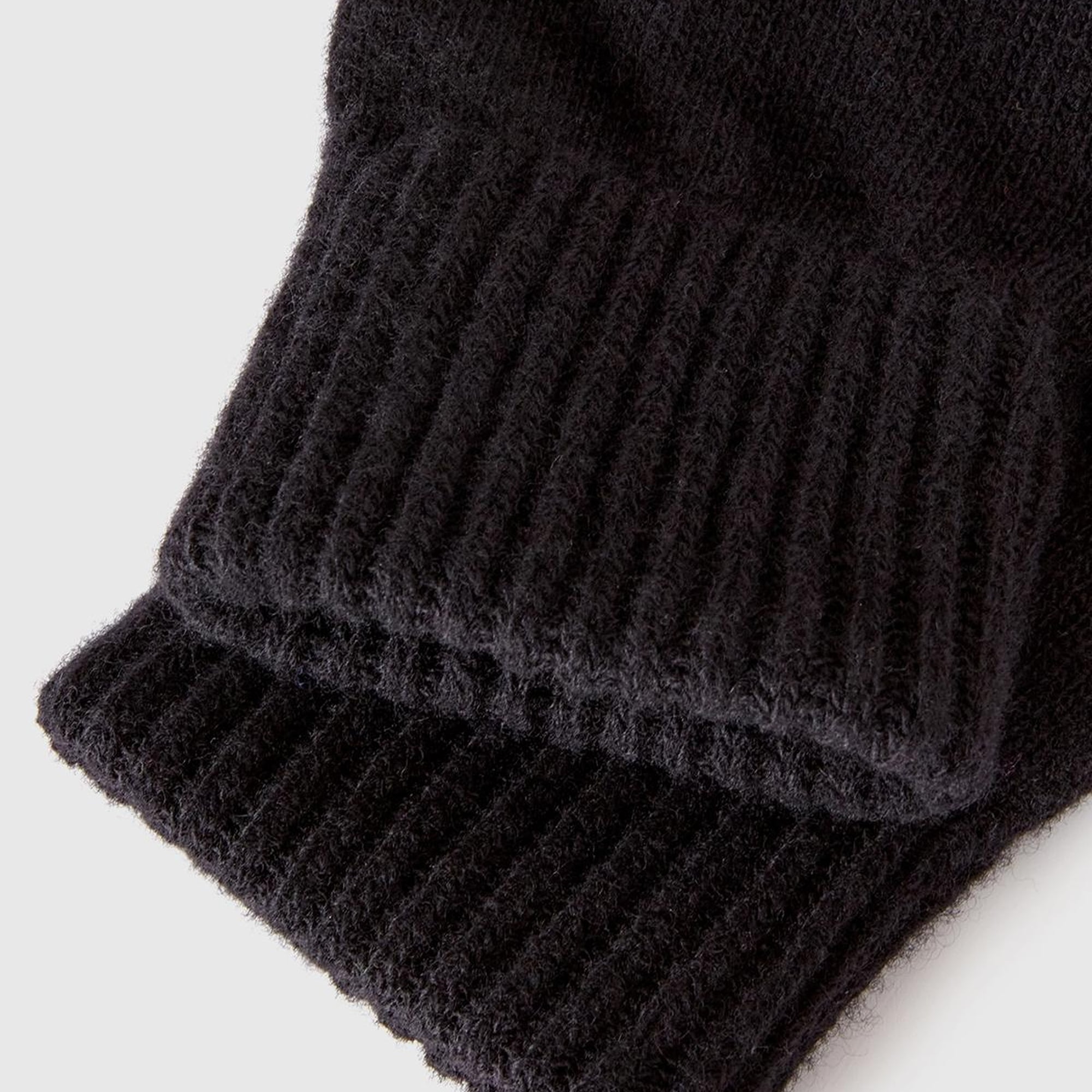 Erkek Siyah Yün Eldiven