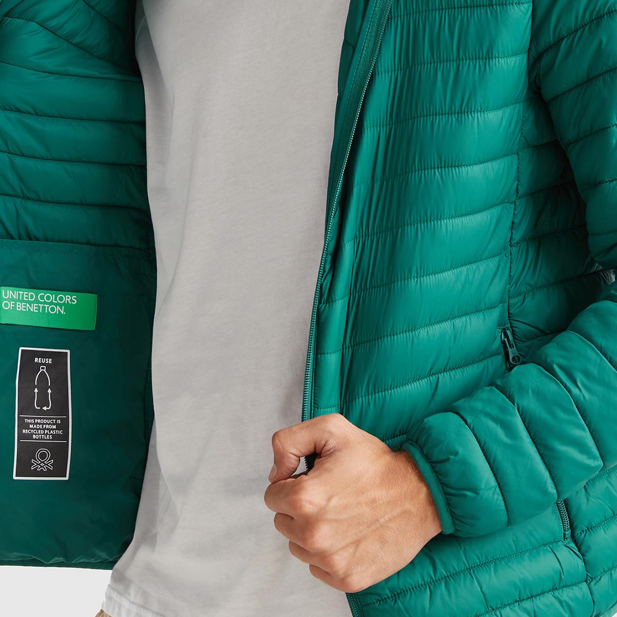 Erkek Koyu Yeşil Pufa Mont