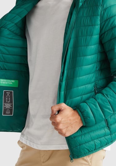  Erkek Koyu Yeşil Pufa Mont