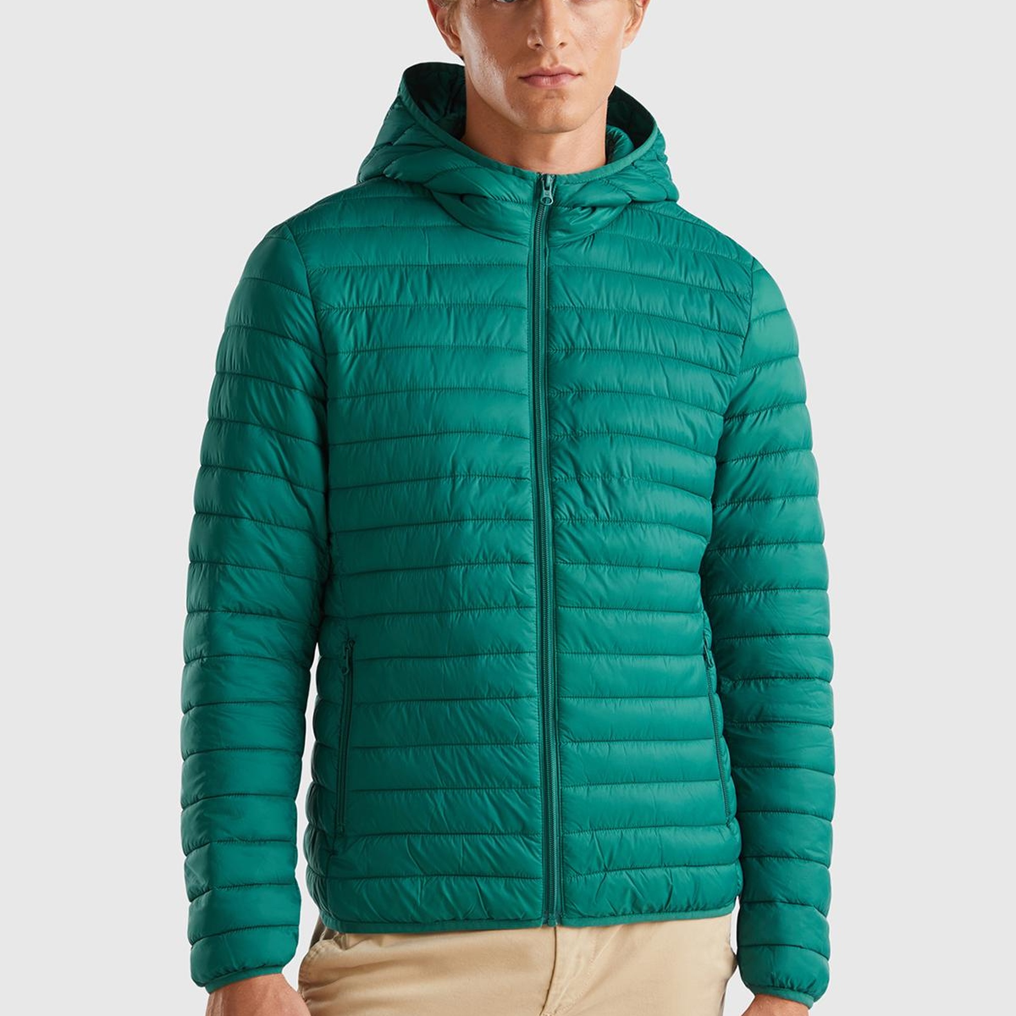 Erkek Koyu Yeşil Pufa Mont