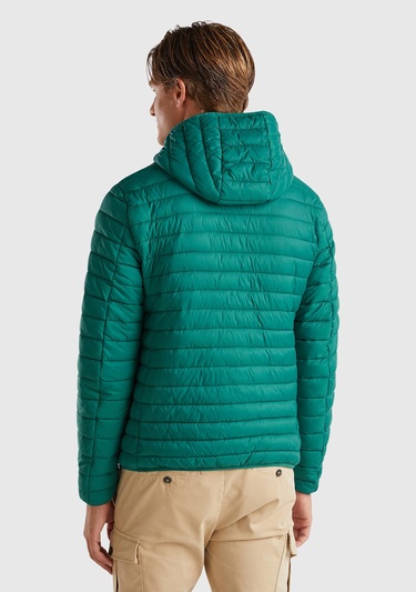  Erkek Koyu Yeşil Pufa Mont