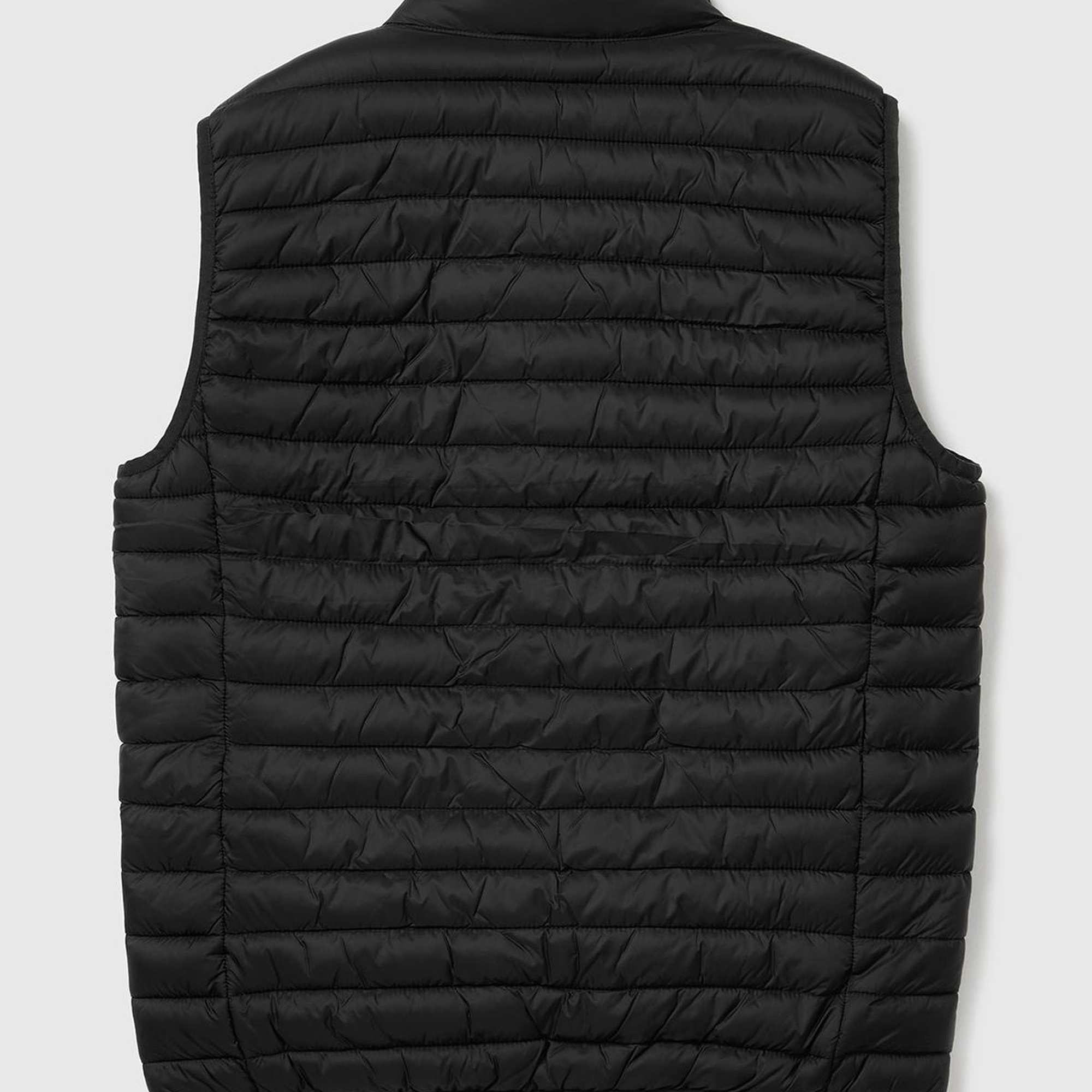 Erkek Siyah Eco-Recyle Dolgulu Pufa Yelek